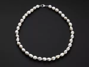 Perla bílá náhrdelník 47cm