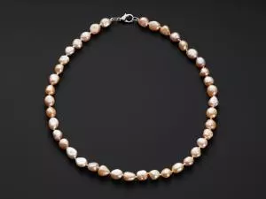 Perla meruňková náhrdelník 47cm