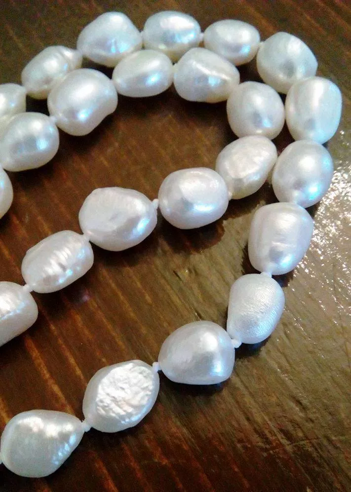 Perla bílá náhrdelník 160cm